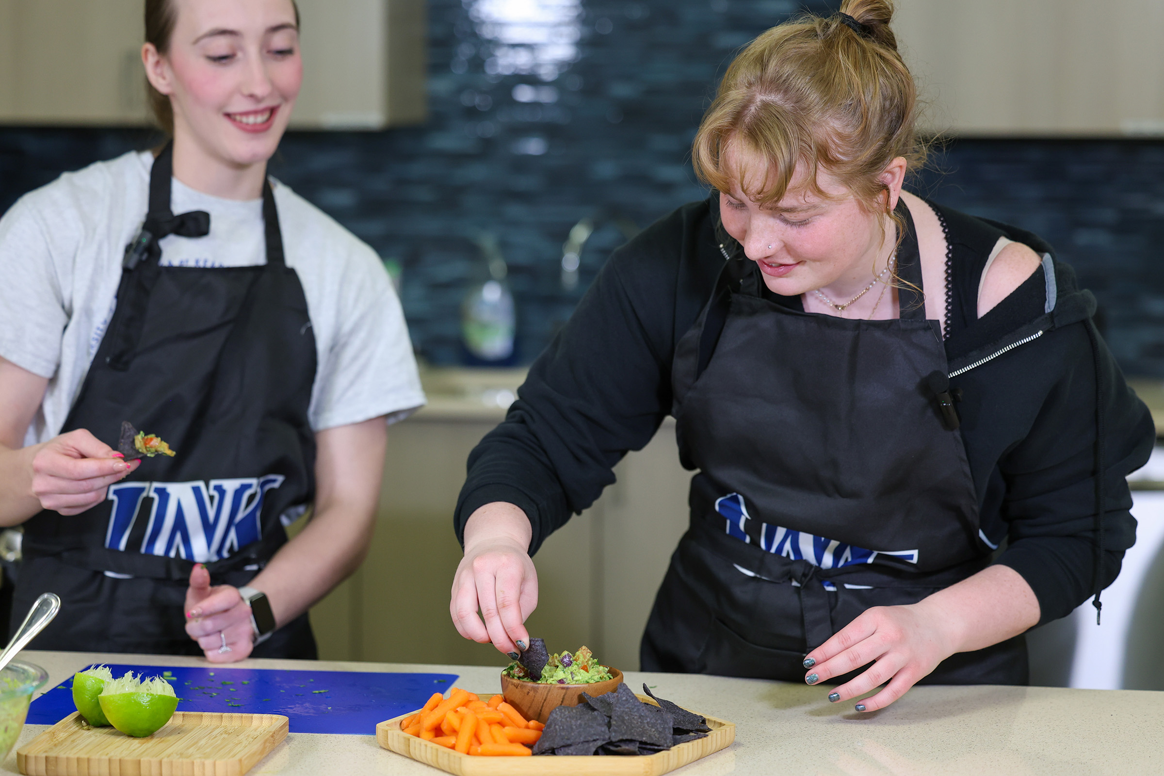 Maggie Wells creates content promoting the nutrition program at UNK.