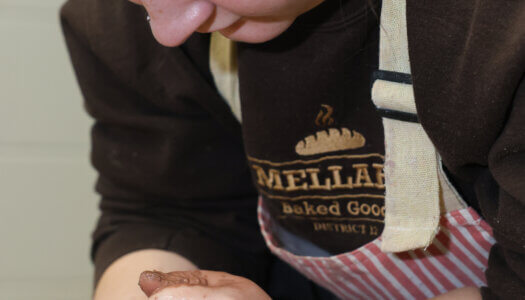 A student creates pottery in ceramics class (Photo by Erika Pritchard, UNK Communications).