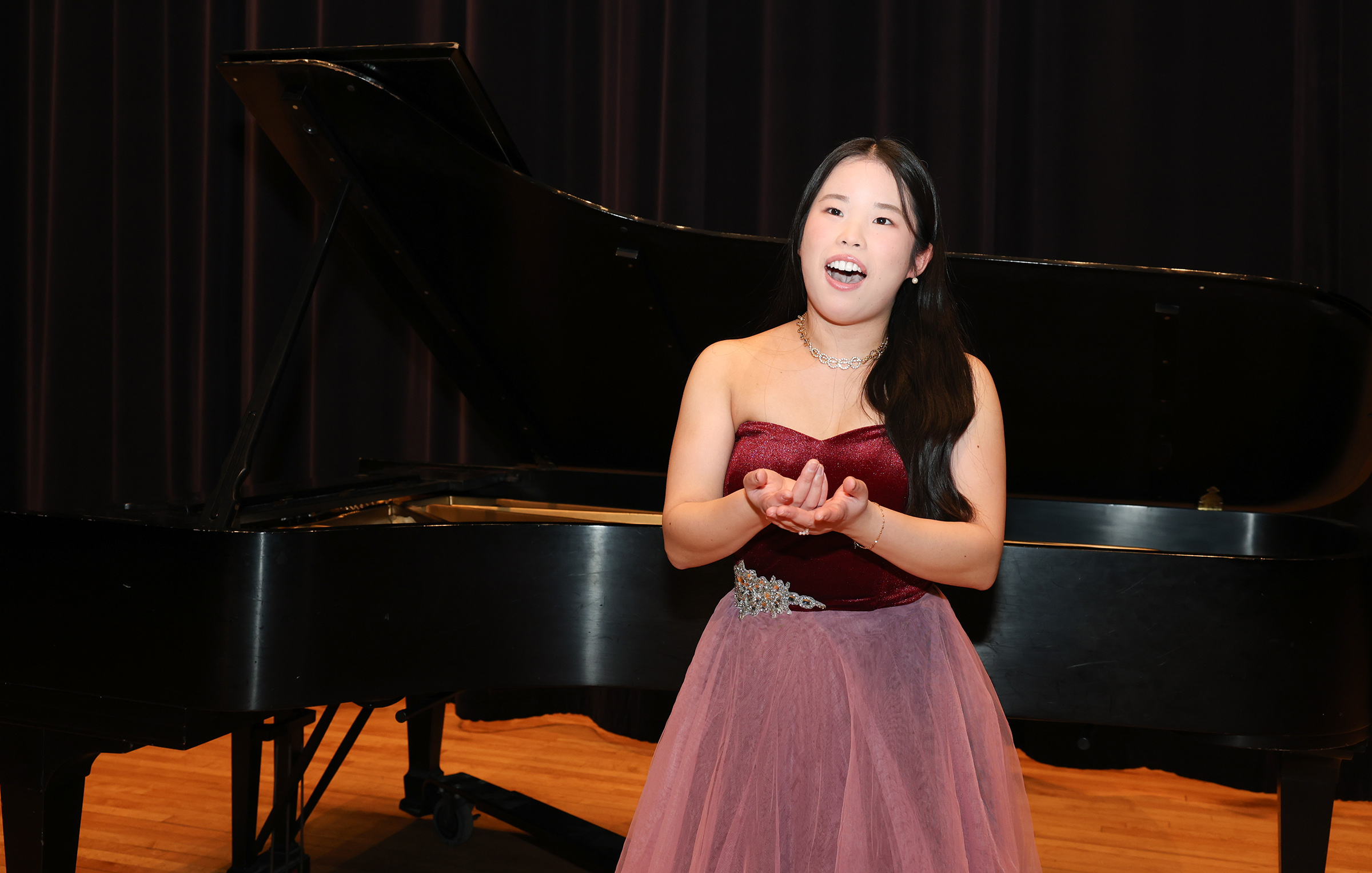 Sayo Kajiyama performs in the Fine Arts Recital Hall at UNK.