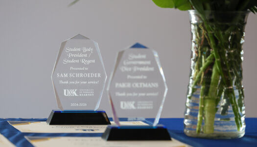 Plaques for former student government members.