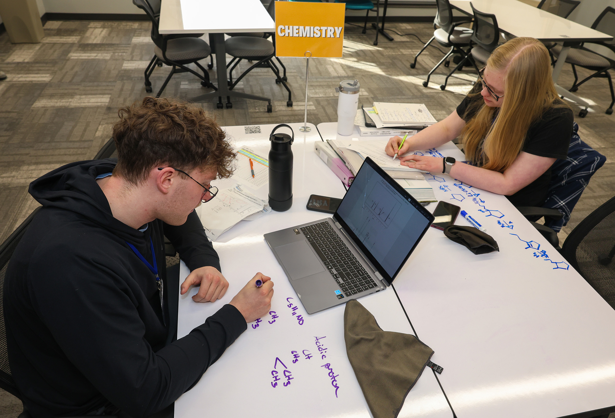 UNK students study at the Loper Success Hub.