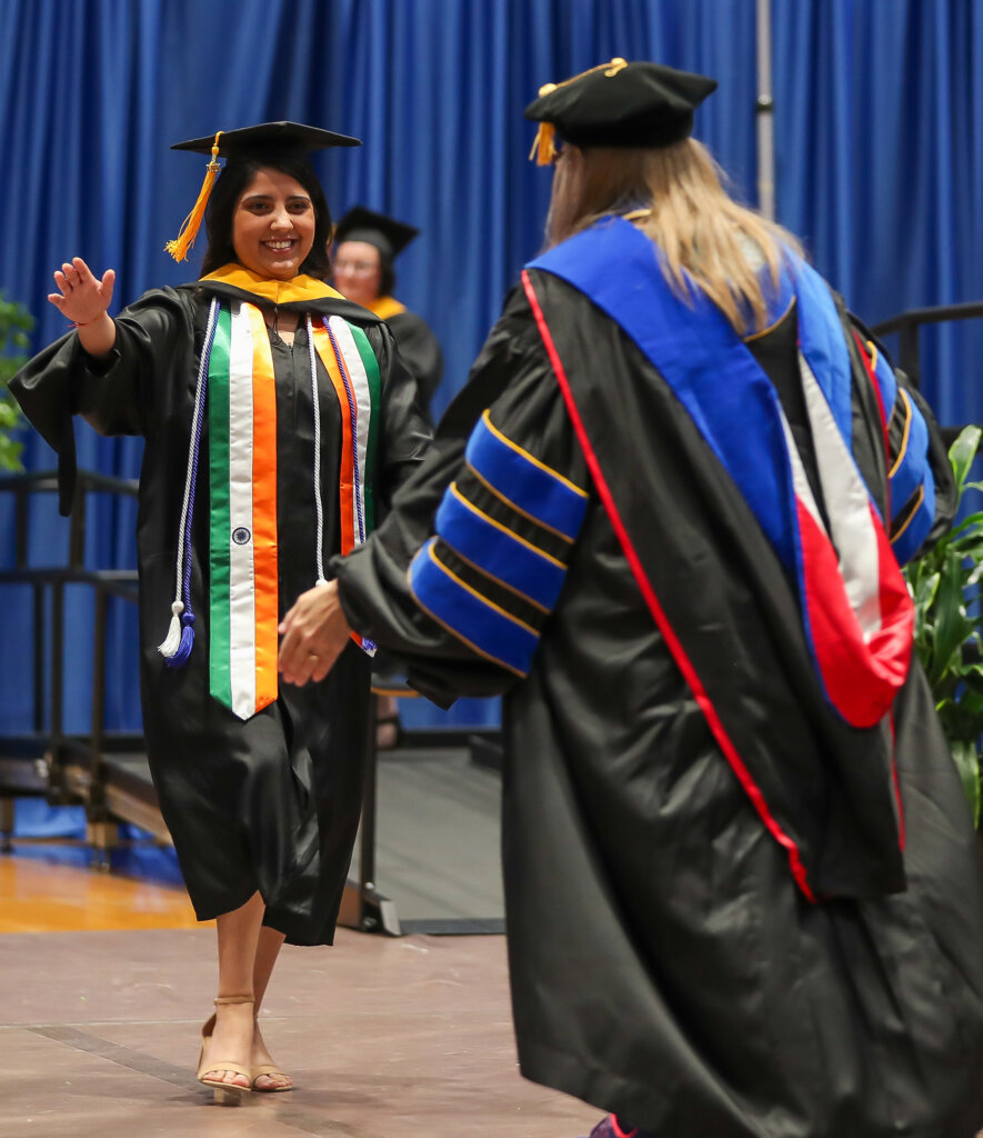 Sunanda Rajput is pictured during graduation.