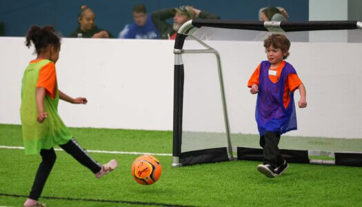 TOPSoccer participants play a game at the Kearney SportsPlex.