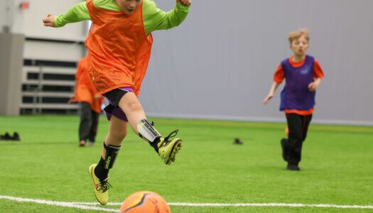 TOPSoccer participants play a game at the Kearney SportsPlex.