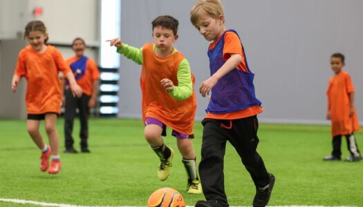 TOPSoccer participants play a game at the Kearney SportsPlex.