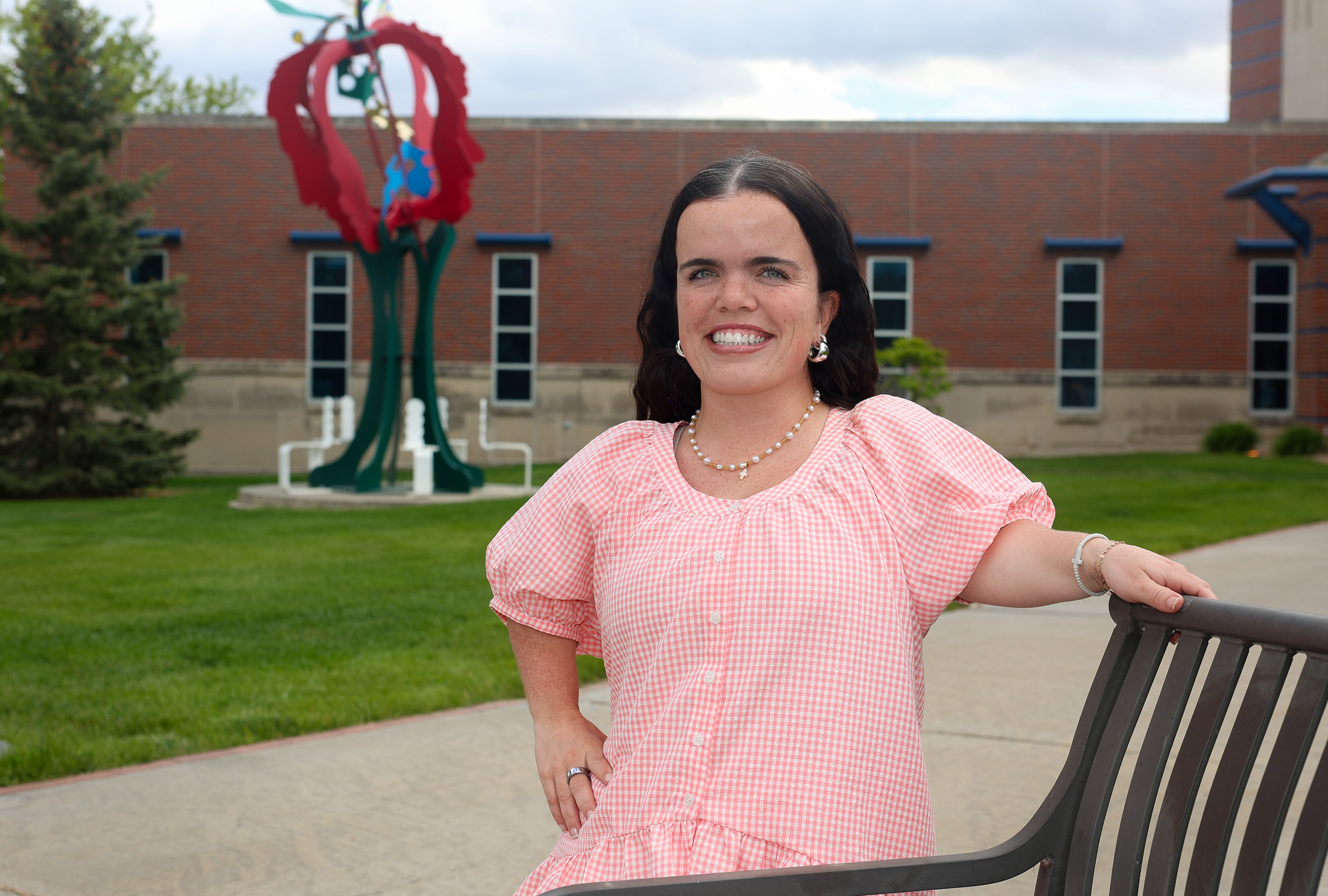Emme Brown poses for a photo on the UNK campus.
