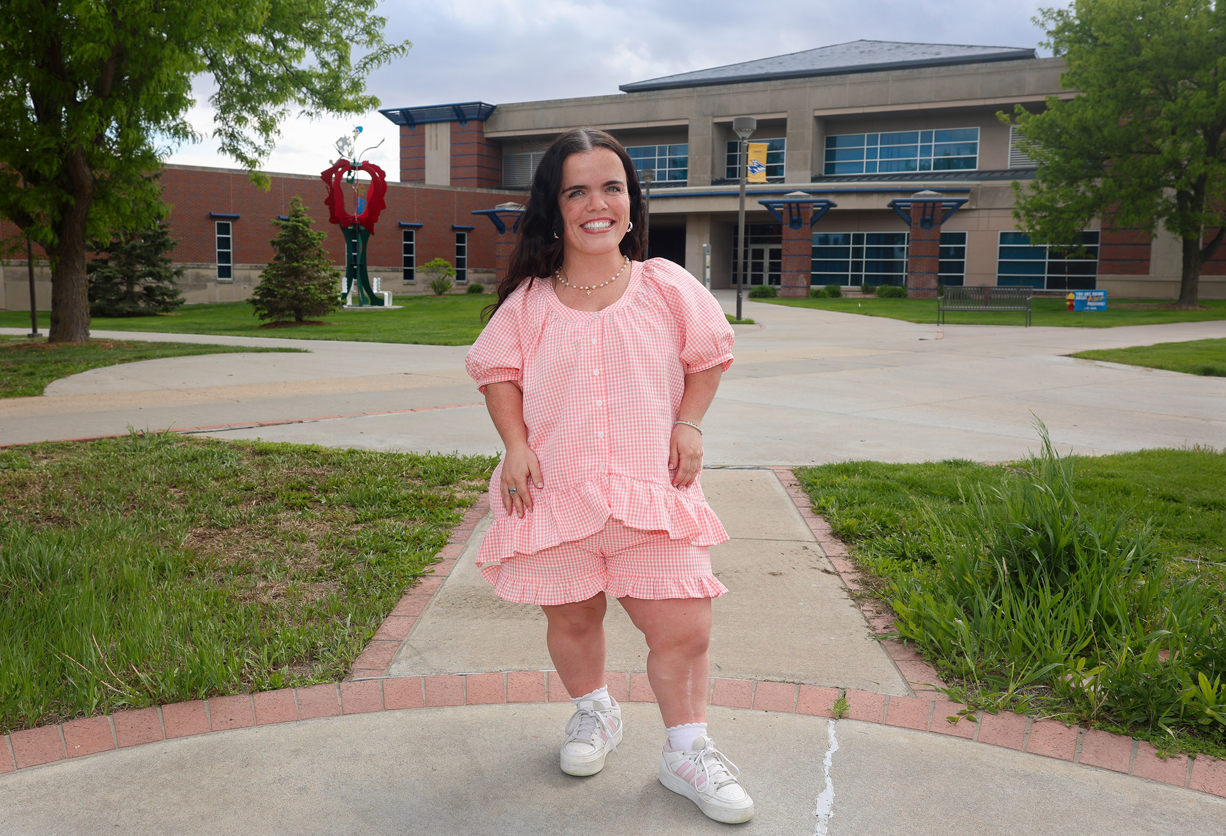 Emme Brown poses for a photo on the UNK campus.