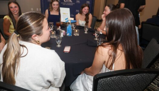 FSL awards banquet attendees pose for a photo.