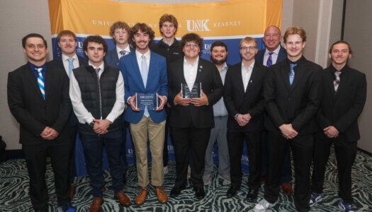Phi Delta Theta with their awards.