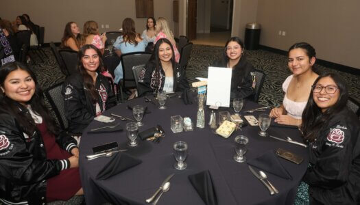 FSL awards banquet attendees pose for a photo.
