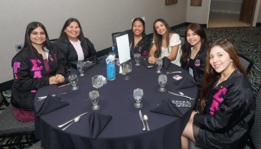 FSL awards banquet attendees pose for a photo.