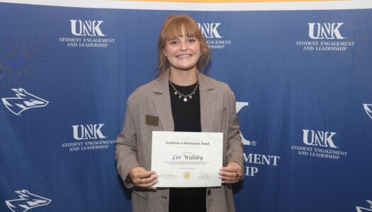 Liv Williby receives an FSL scholarship.