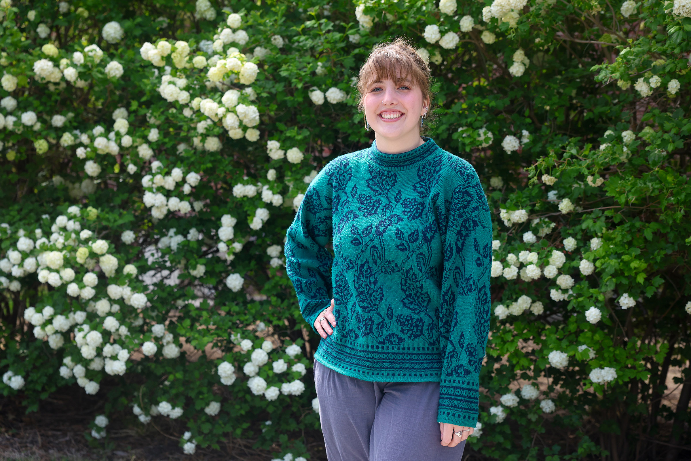 Kailey Wilcox poses for a photo on the UNK campus.