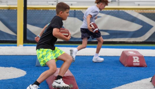 The Little Lopers youth football camp at Cope Stadium.