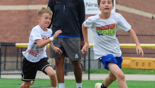 The Little Lopers youth football camp at Cope Stadium.