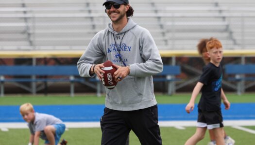The Little Lopers youth football camp at Cope Stadium.