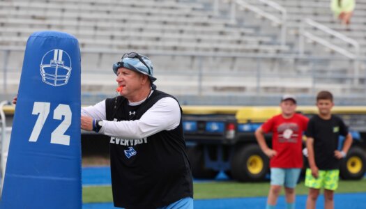 The Little Lopers youth football camp at Cope Stadium.