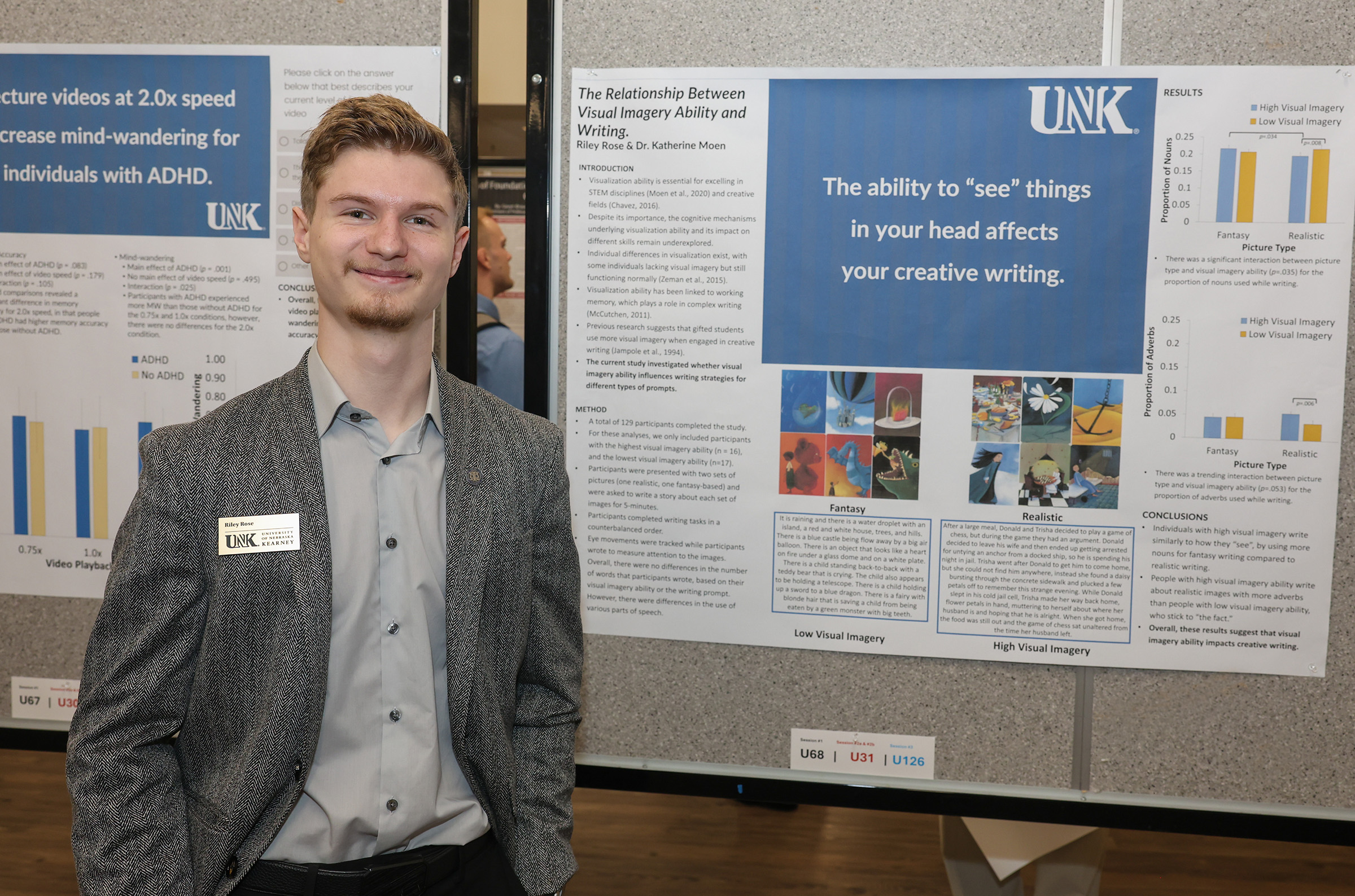 Riley Rose is pictured during UNK's annual Student Research and Creative Activity Day.