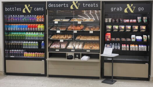 Snack options inside the Health Science Education Center II.
