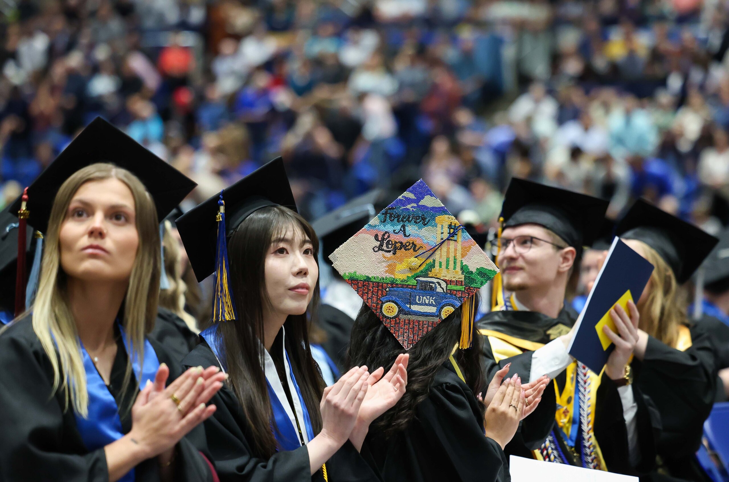 More than 700 students earn undergraduate and graduate degrees at UNK's commencement ceremony.