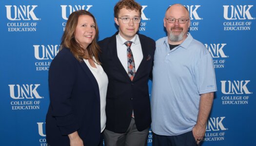 Alex Worm with his family.