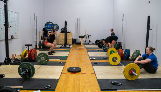 UNK Weightlifting Club members train.