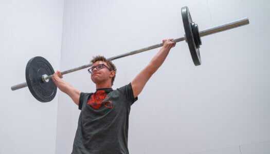 A UNK Weightlifting Club member trains.