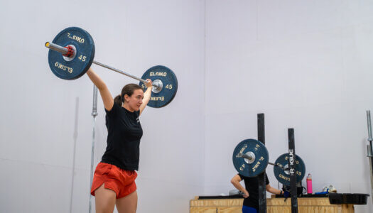 A UNK Weightlifting Club member trains.