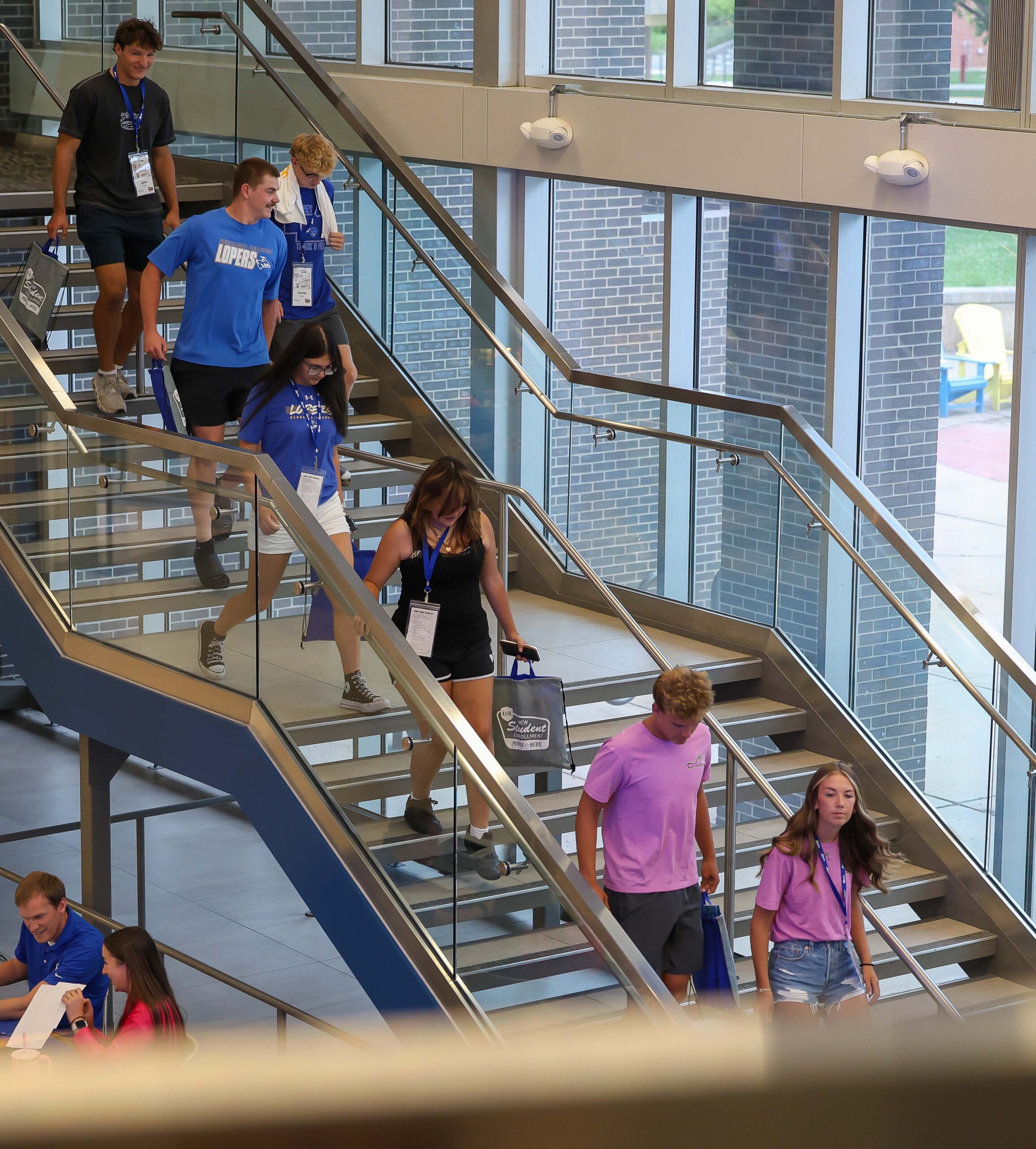 New students and their families attend NSE.