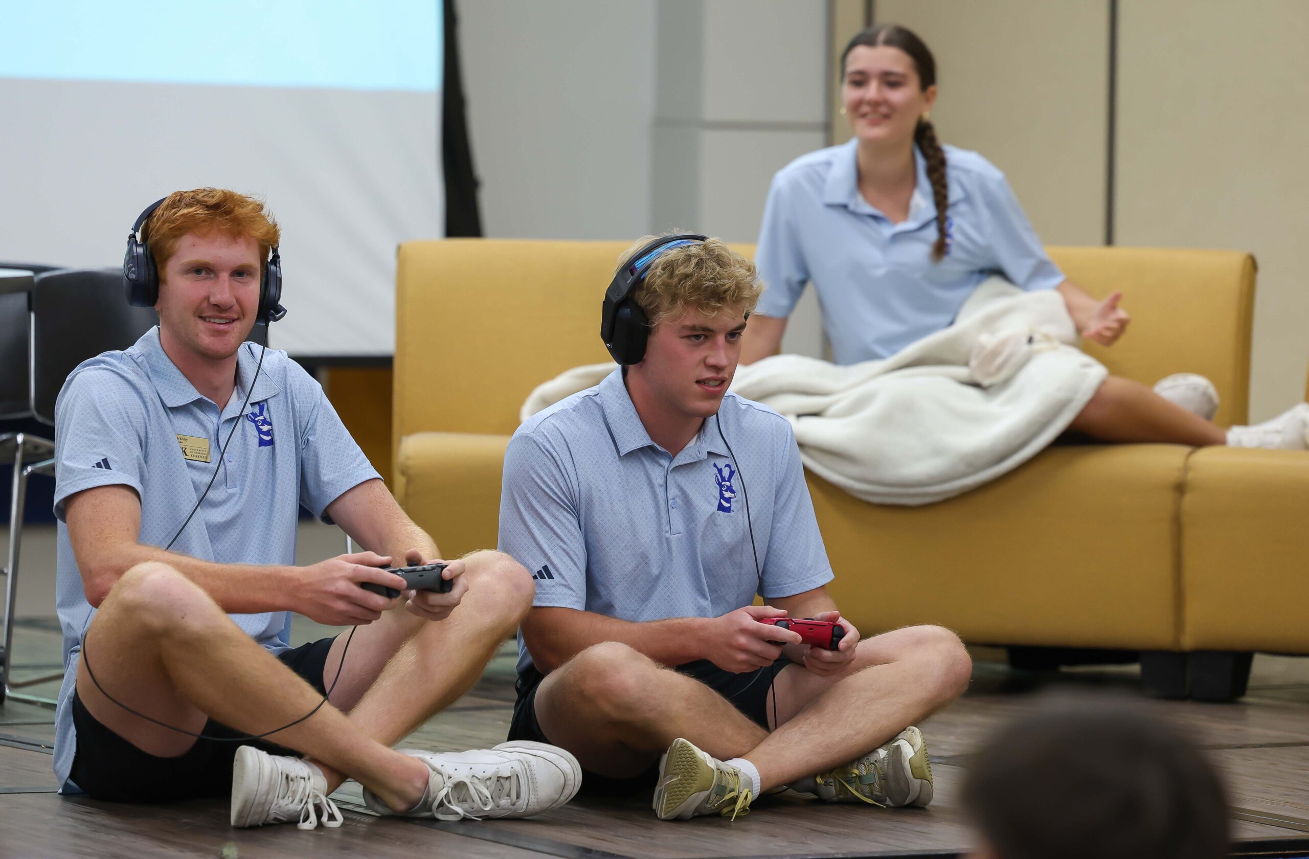 NSE leaders share campus resources through a skit.