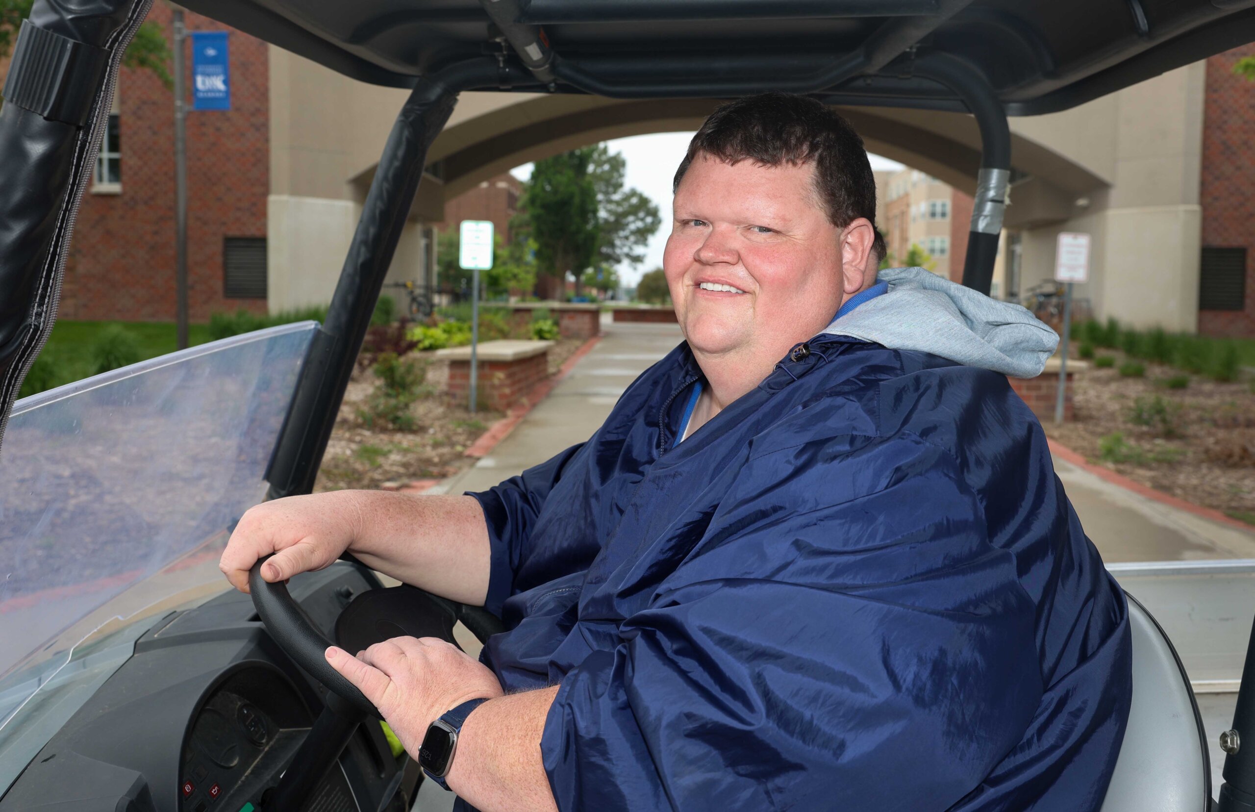 Matt Allbright poses for a photo on the UNK campus.