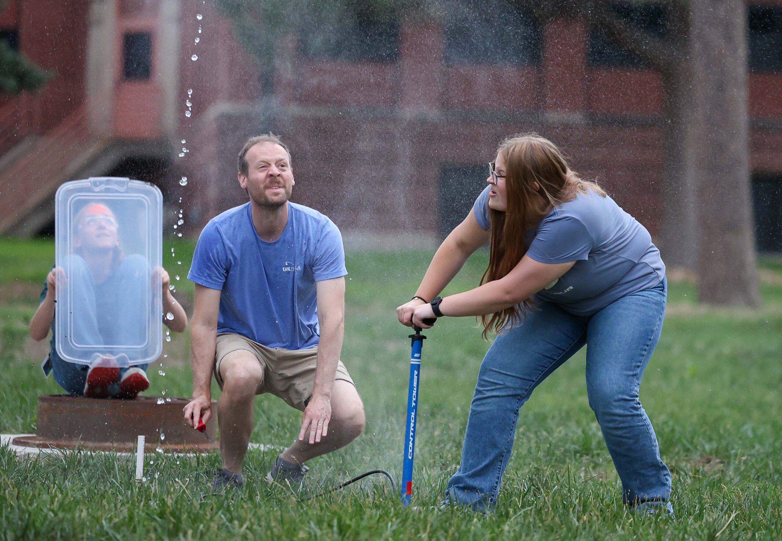 Students participate in an activity at the QUASAR Camp at UNK.