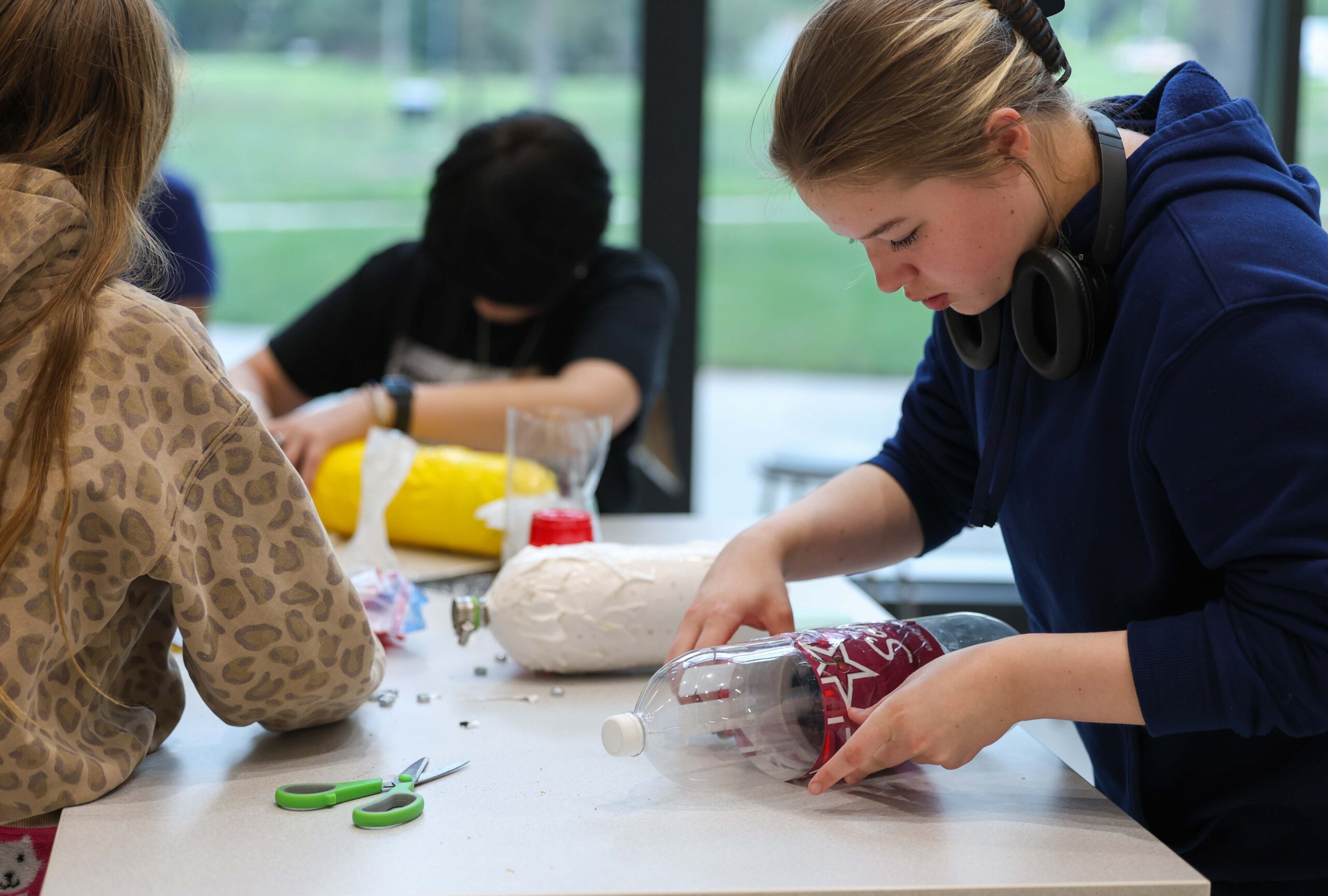 Students participate in an activity at the QUASAR Camp at UNK.