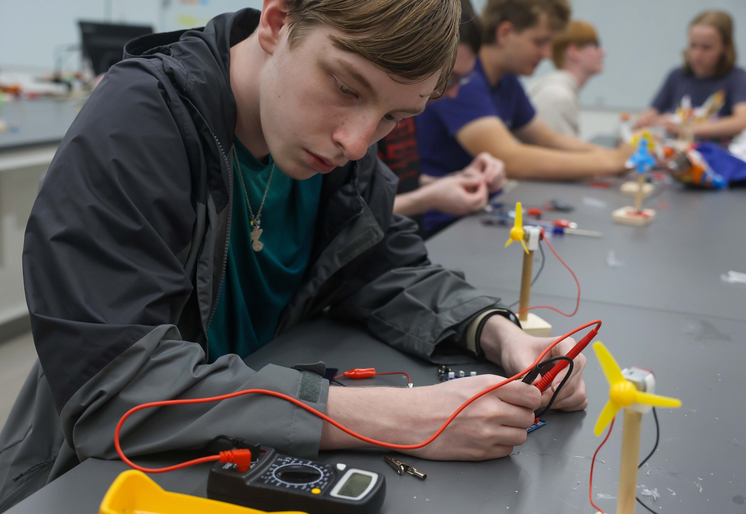 Students participate in an activity at the QUASAR Camp at UNK.