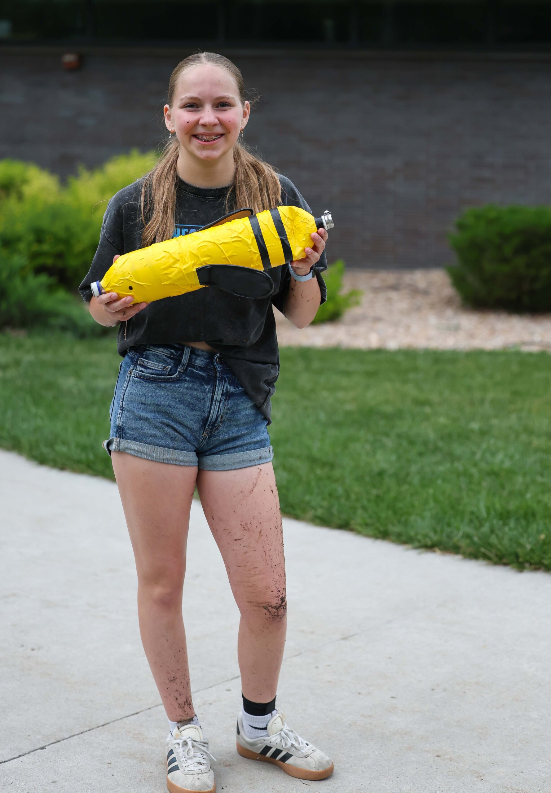 A student participates in an activity at the QUASAR Camp at UNK.