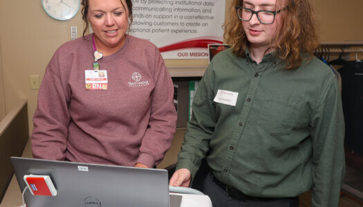 UNK student Zac Madison shadows the IT department.