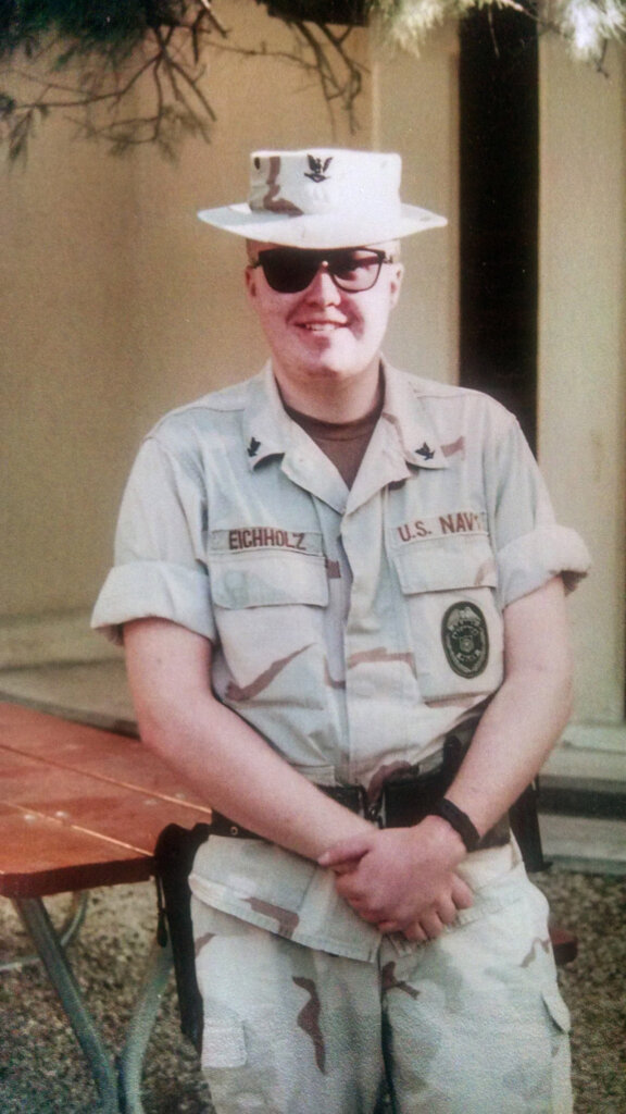 Ted Eichholz is pictured in Bahrain while serving in the U.S. Navy.