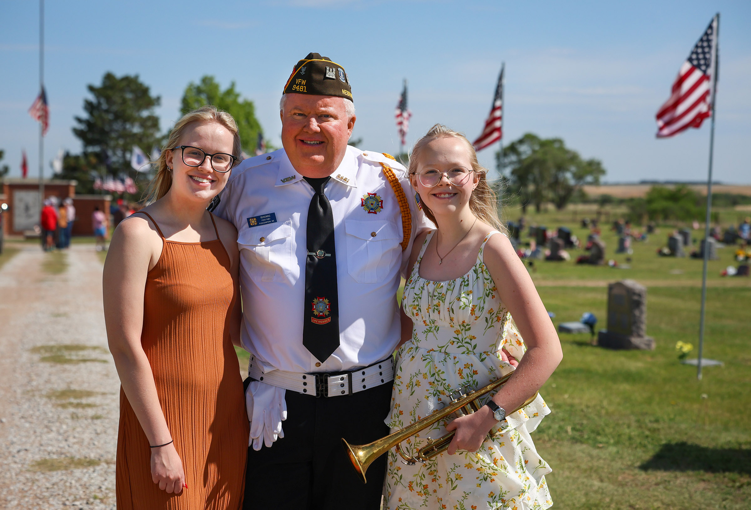 Ted Eichholz is pictured with his daughters.