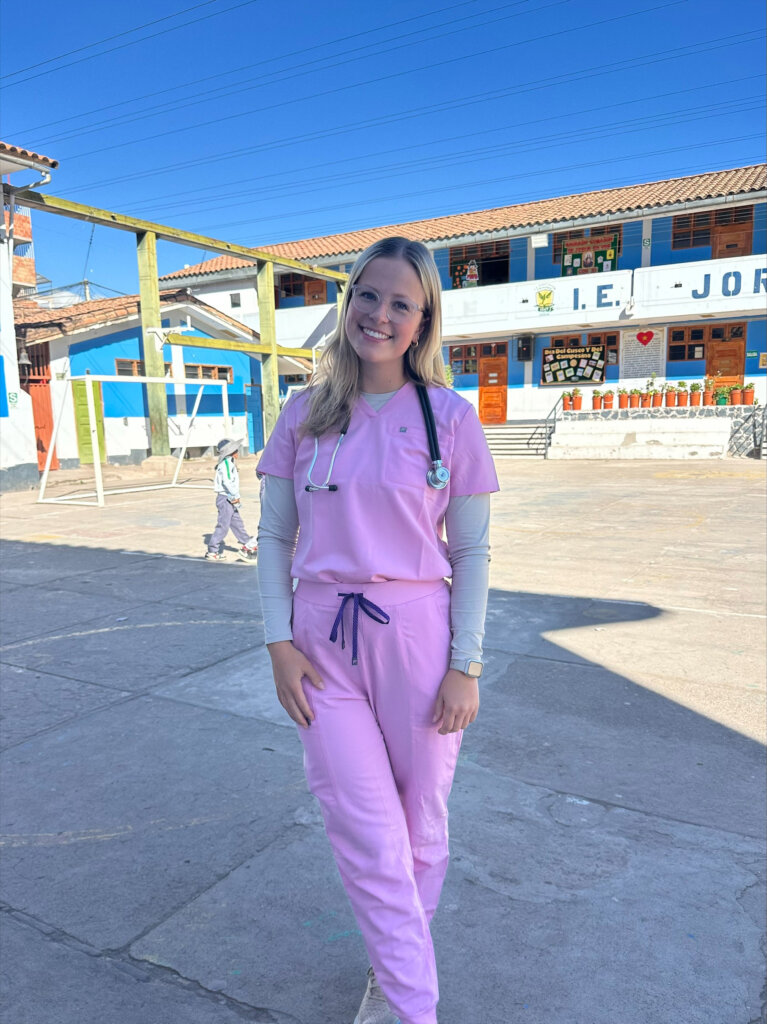 Alivia Pike poses for a photo in Peru.