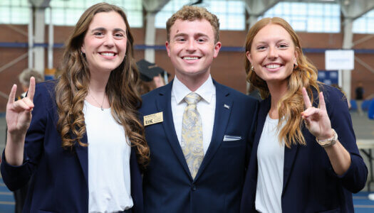 Jenna Rauert is pictured with fellow Chancellor's Ambassadors at UNK.