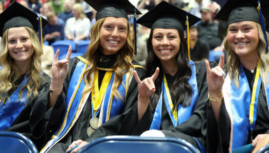 Jenna Rauert is pictured during the UNK commencement ceremony this spring.