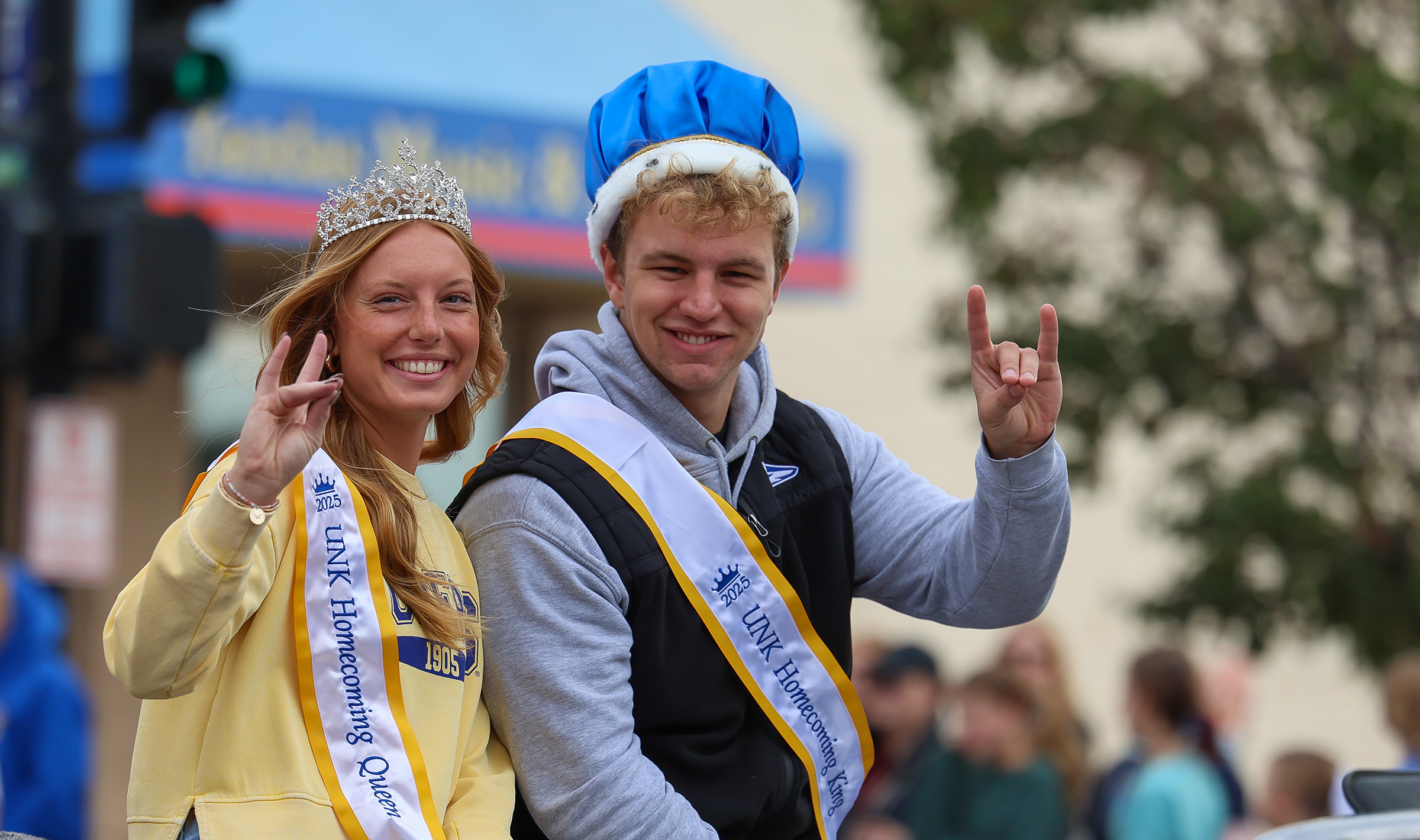 Jenna Rauert is pictured during the 2025 UNK homecoming parade.