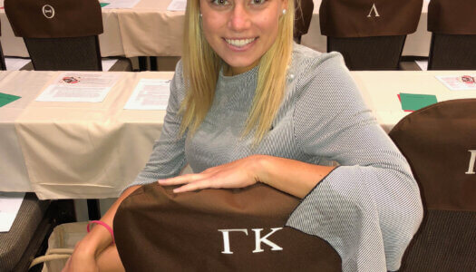 Jessica Rauert is pictured during a sorority event.