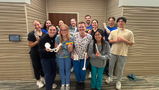 Laura Velasco is pictured with other members of the Health Science Club.
