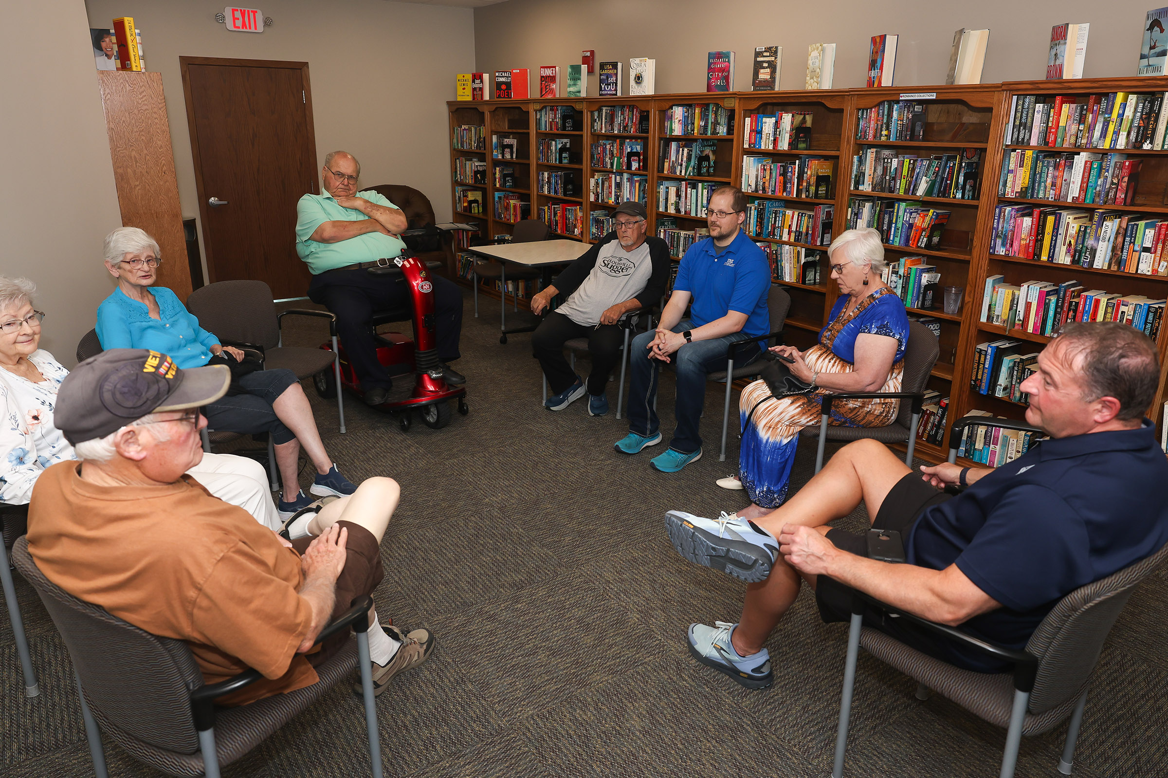 The weekly reminiscence therapy group meets at the Peterson Senior Activity Center in Kearney.