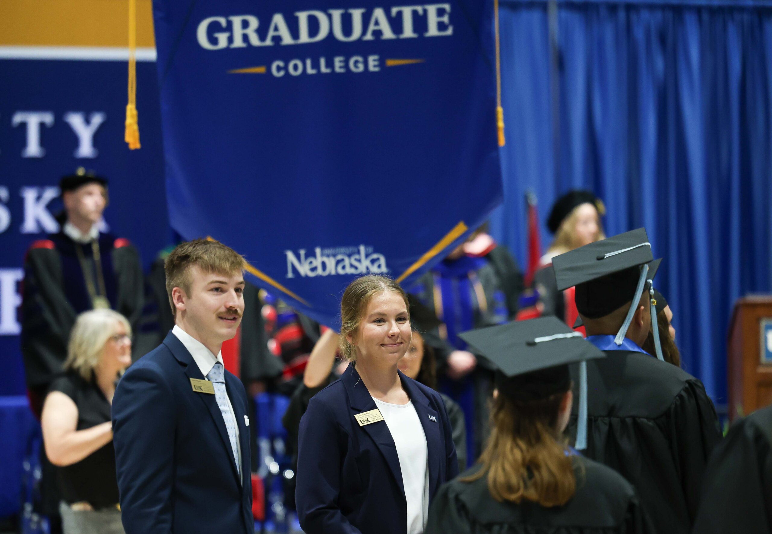 Students participate in summer commencement.