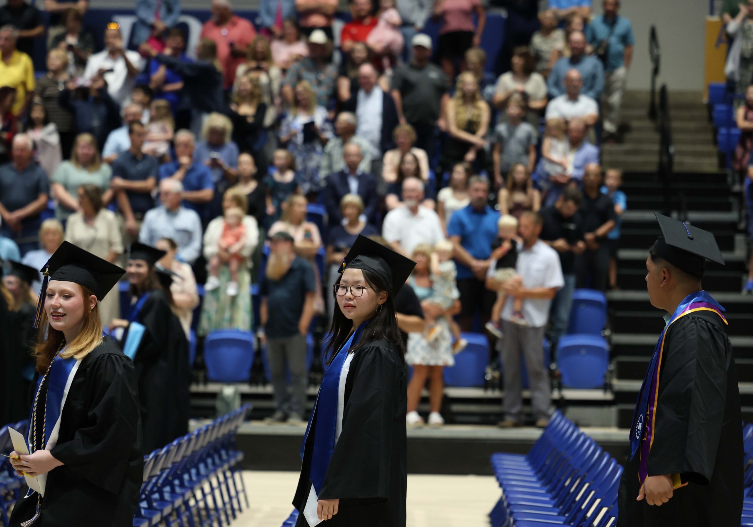 Students participate in summer commencement.