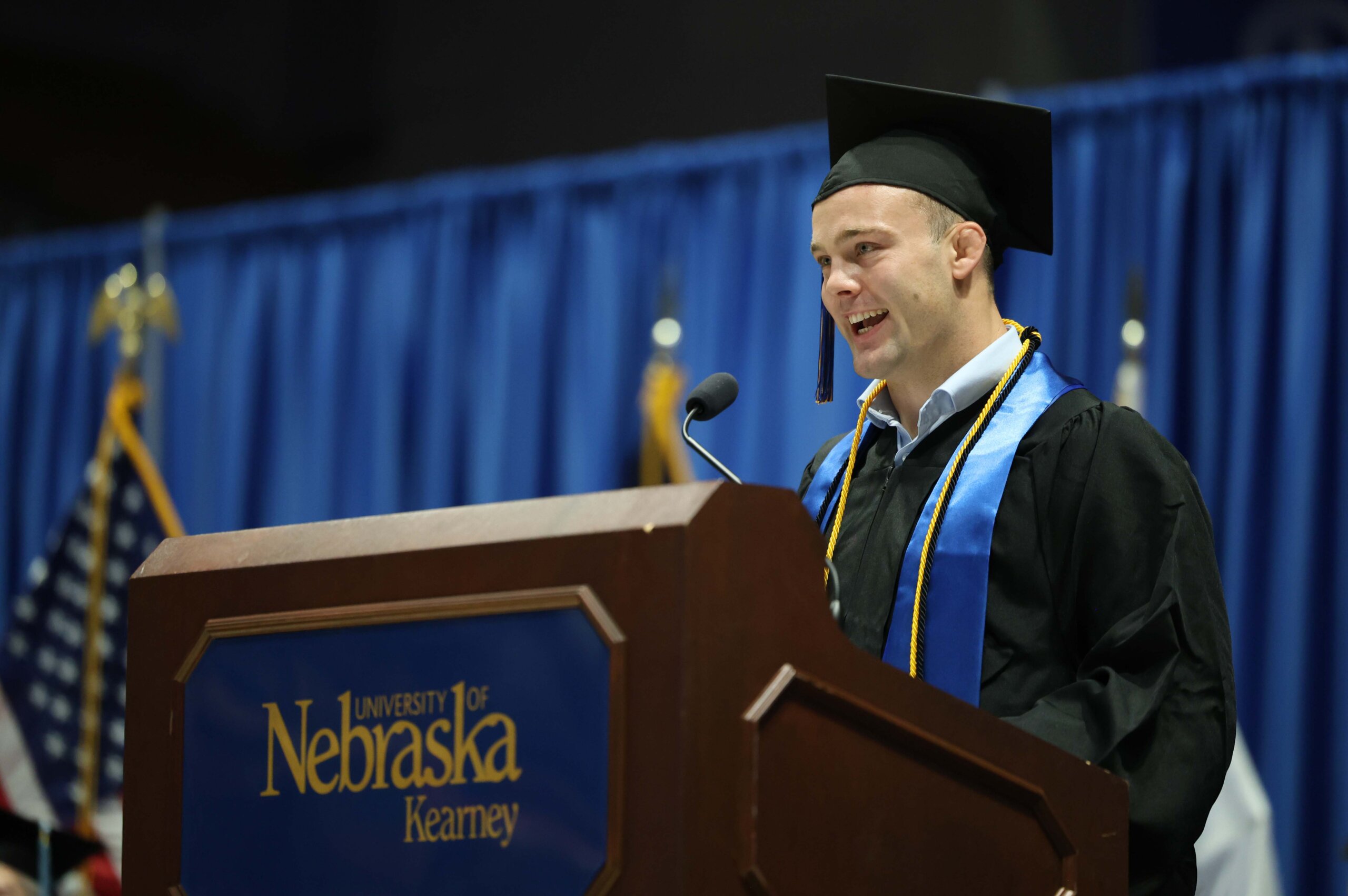 Students participate in summer commencement.
