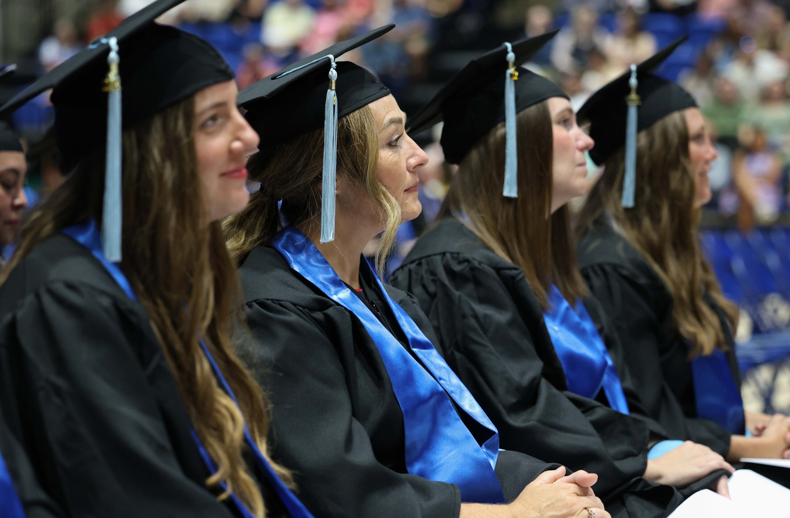Students participate in summer commencement.