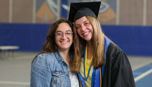 Rachael Page poses for a photo with Bailey Sobczak.